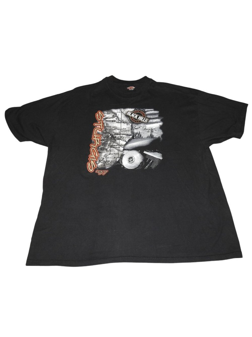 Vintage 1997 Sturgis Black Hills Harley Davidson Motorcycle T Shirt Size 3XL
